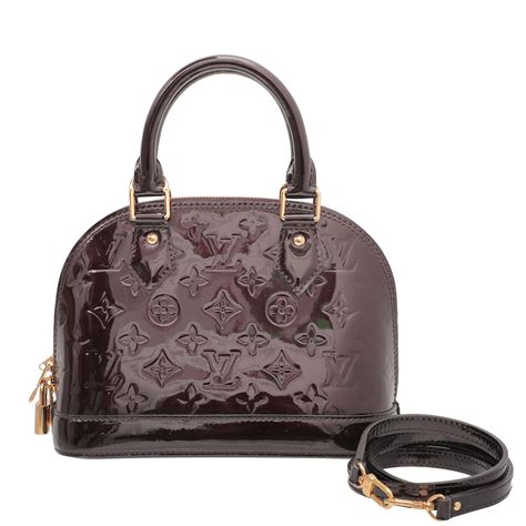 lv amarante vernis|Alma BB Monogram Vernis Leather .